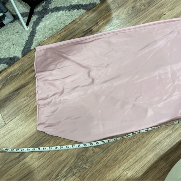 NWT Reformation Valora Satin Halter Maxi Dress in Color Babygirl Pink Size 6 - Picture 9 of 15